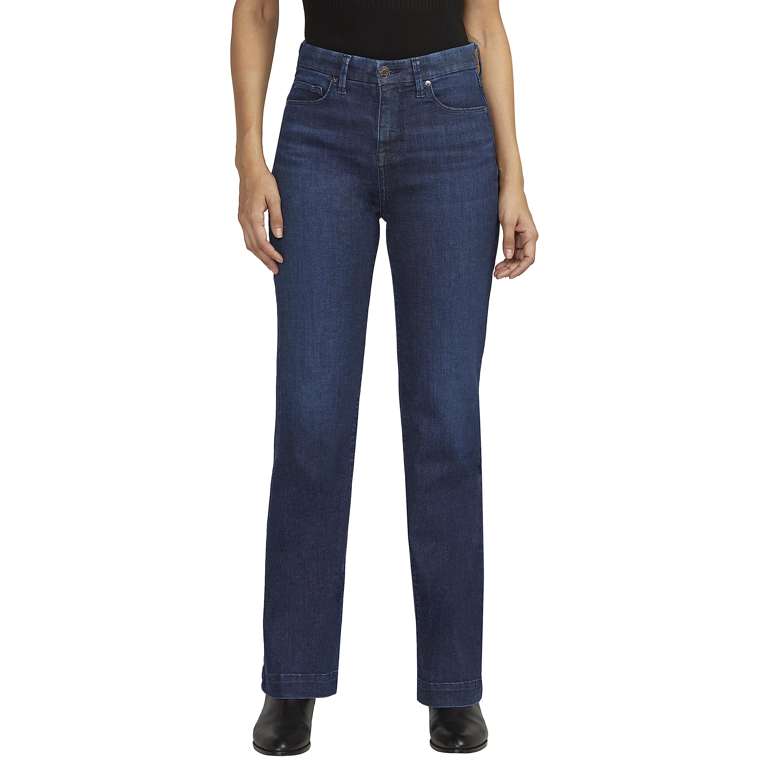 JAG Women's Phoebe High Rise Bootcut Jeans - Stretch Denim Pants for Casual & Office Wear | Comfortable Slim Fit Jeans for Everyday Style