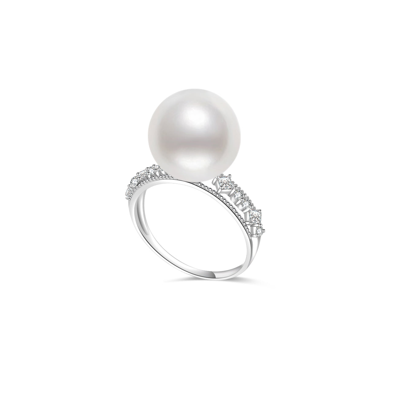 18K Gold Edison Pearl Ring for Women - Elegant Vintage Pearl Jewelry Gift for Her - Perfect for Weddings, Anniversaries & Special Occasions