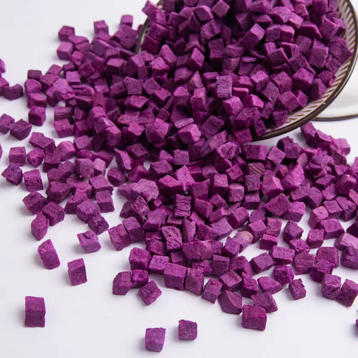 Organic Dried Purple Sweet Potatoes 3.5oz - Healthy Vegan Snack, Gluten-Free Dried Vegetables, All-Natural Sweet Potato Chips for Baking, Decorations & Porridge - Perfect for On-the-Go Snacking, Trail Mix & Healthy Breakfast Toppings