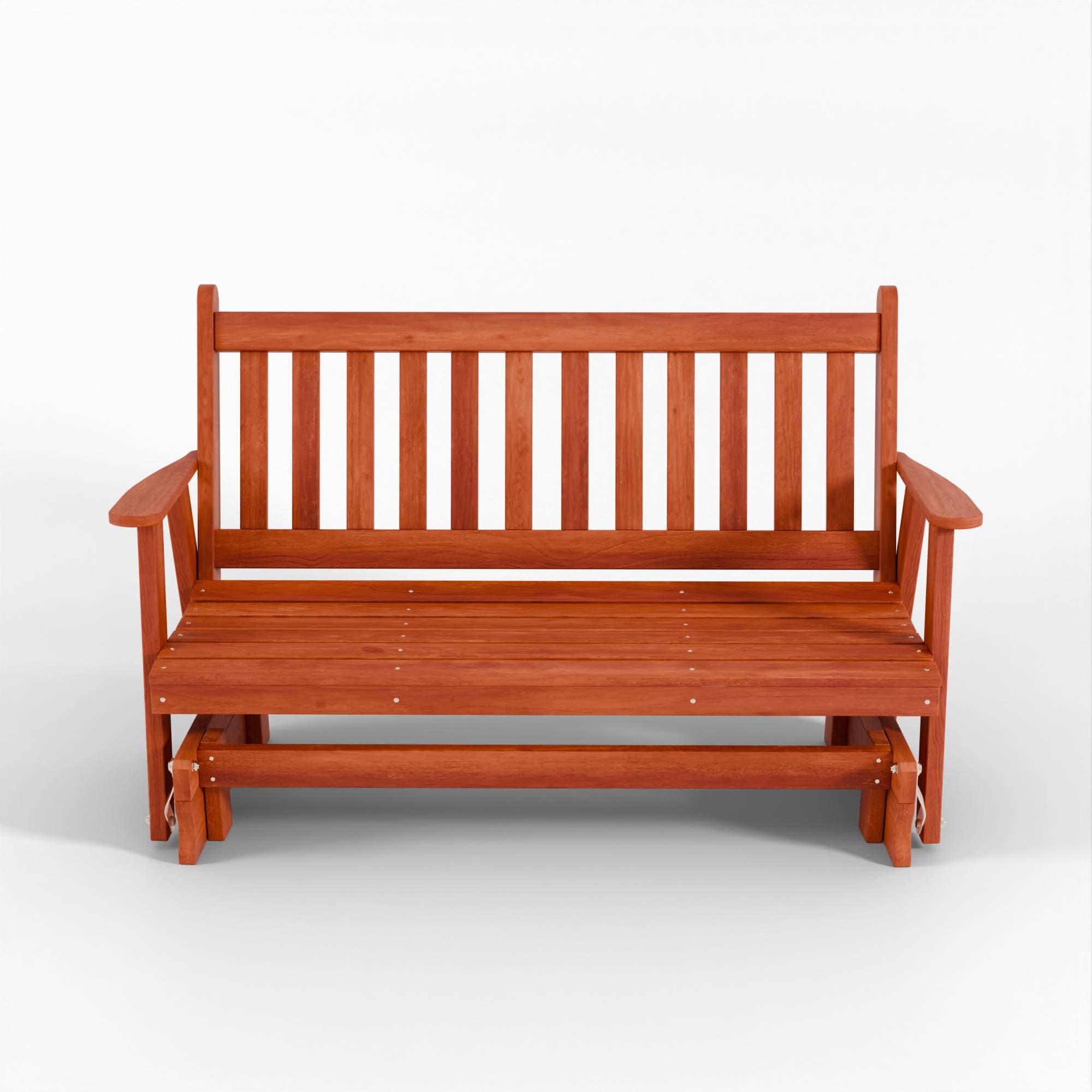 Franklin Red Cedar Porch Glider Swing Bench - Handcrafted Amish Outdoor Furniture for Patio, Garden & Backyard Relaxation