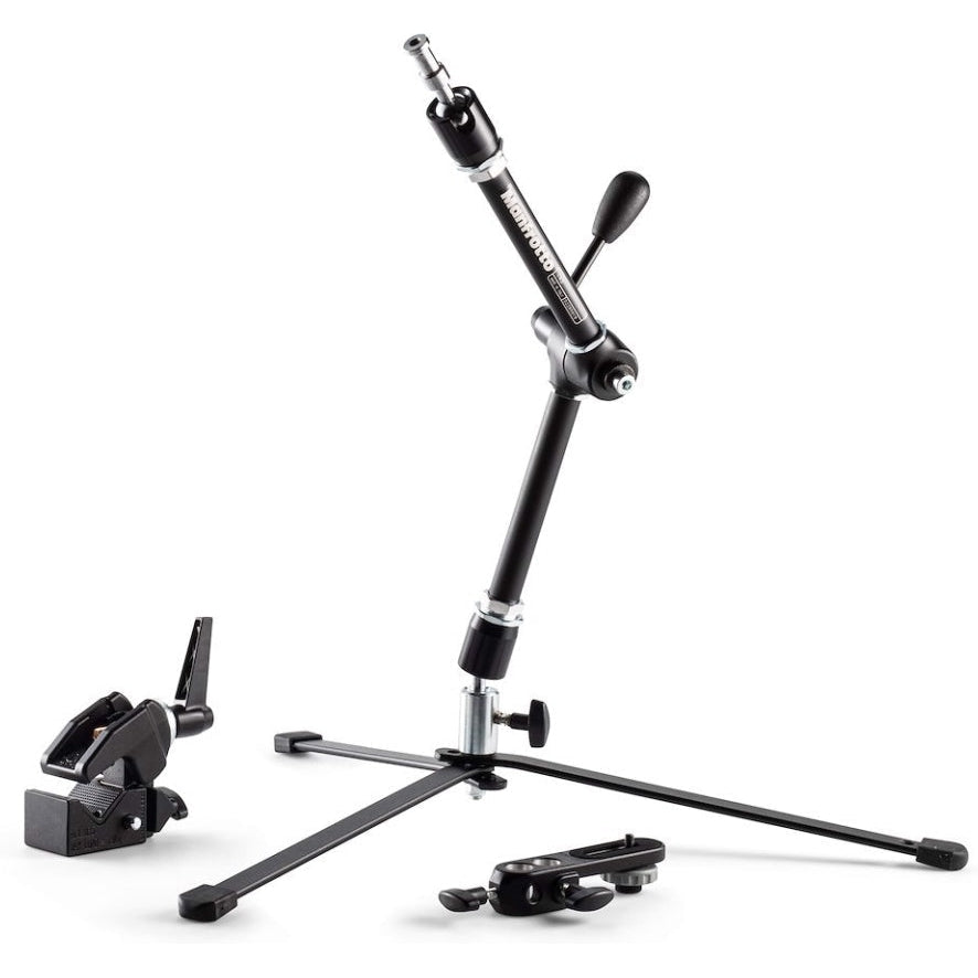 Manfrotto 143 Magic Arm Kit with Super Clamp & Bracket Stand - Professional Camera Mount for Photography & Video Shooting - Perfect for Studio, Vlogging & Outdoor Use