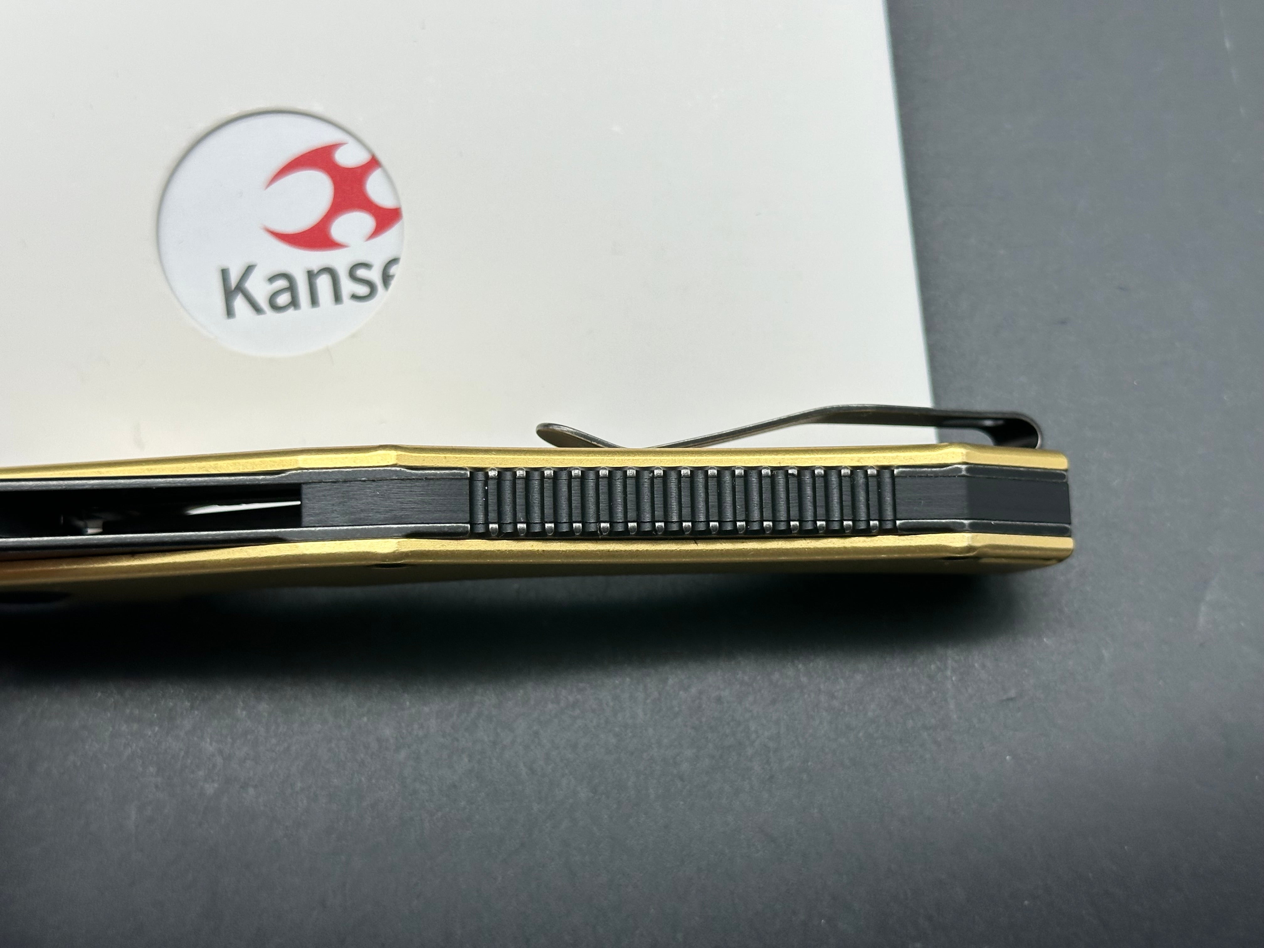 Kansept Willumsen Hellx Brass Folding Knife - 3.62