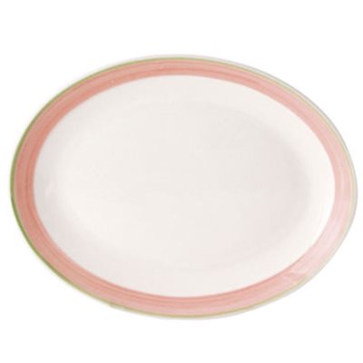 Continental Cosmo 11 Coupe Oval Serving Platter - Pink (12-Piece Set) | Elegant Appetizer Tray for Dinner Parties, Weddings & Holiday Entertaining