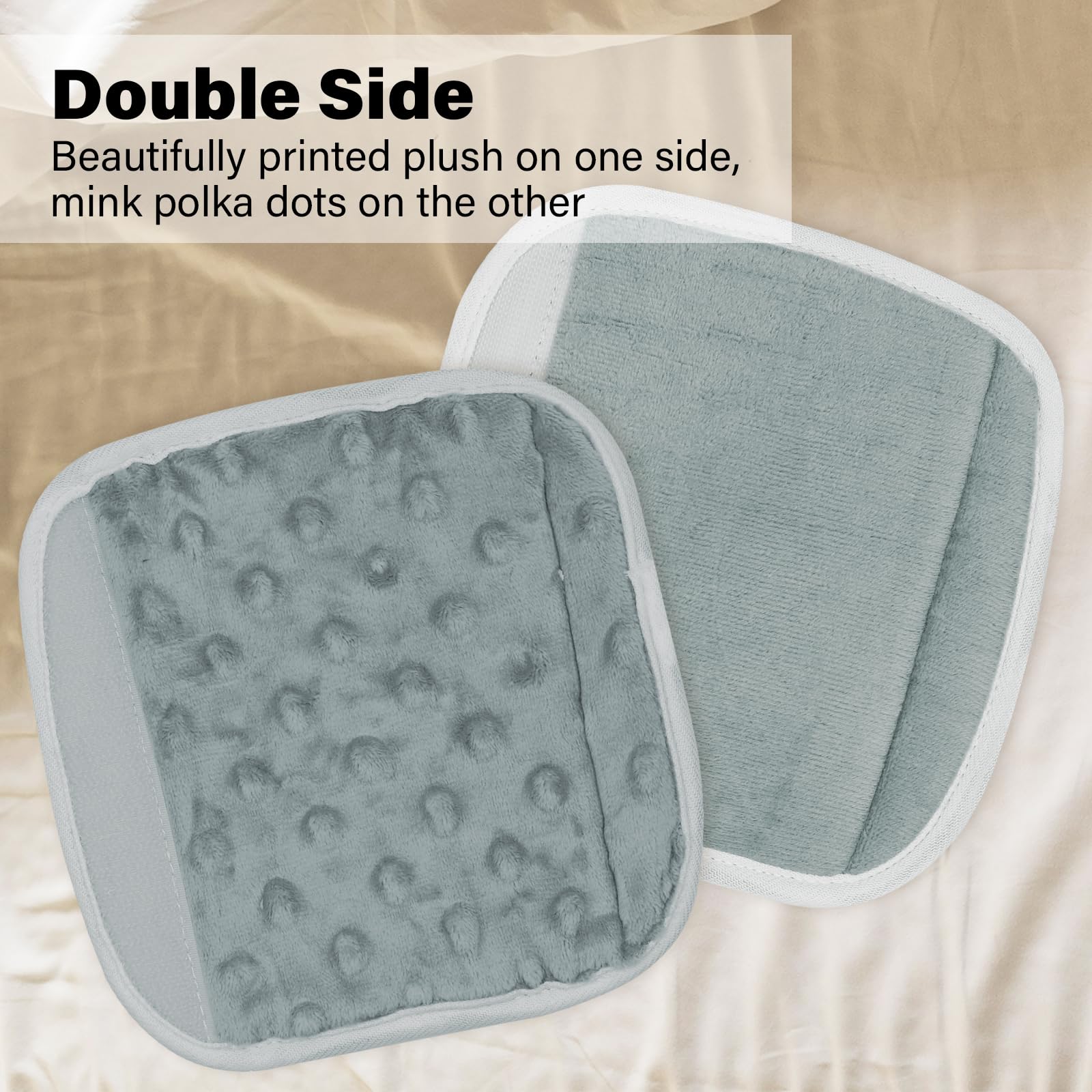 2-Pack Baby Car Seat Belt Cover & Neck Protector - Soft Infant Strap Padding for Newborns & Toddlers (Grey) | Comfortable Safety Accessory for Strollers, Car Seats & High Chairs