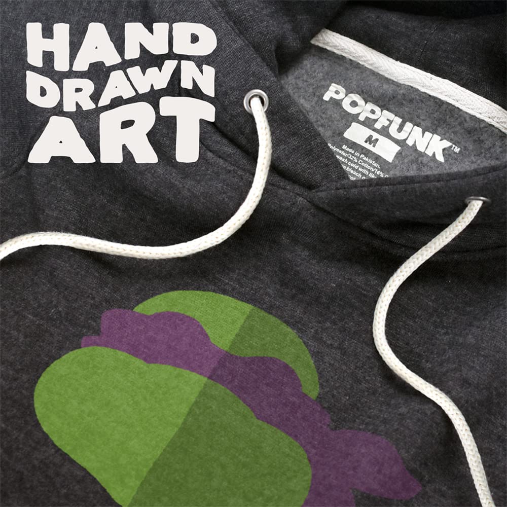Official Teenage Mutant Ninja Turtles Premium Ultrasoft Tri-Blend Hoodie - TMNT Faces Collection by Popfunk | Comfortable Streetwear for Fans, Cosplay & Casual Outfits