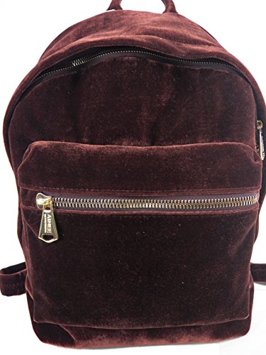 Aimee Kestenberg Woodside Velvet Backpack - Stylish Mahogany Women's Purse for Work, Travel & Everyday Use