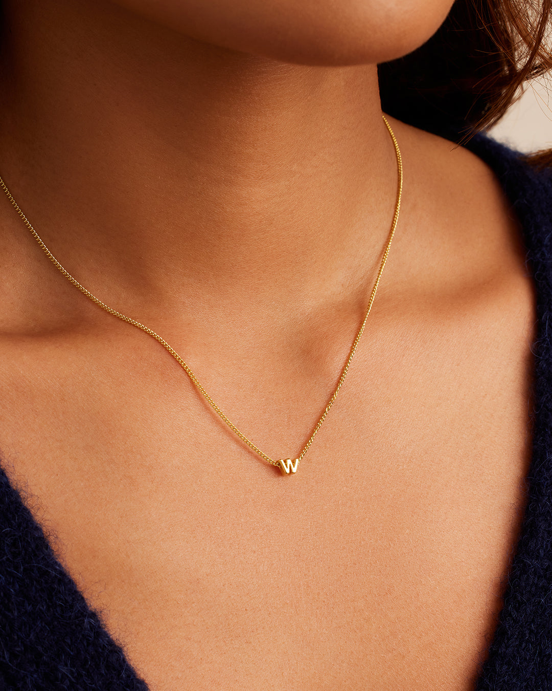 Wilder Mini Alphabet Necklace - Personalized Initial Pendant Jewelry for Women | Perfect Gift for Birthday, Anniversary & Everyday Wear