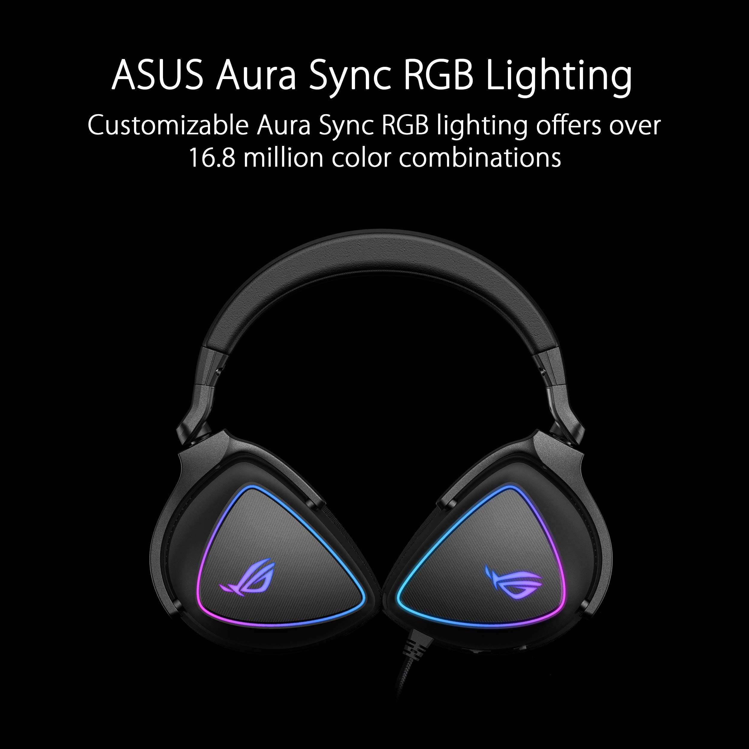 ASUS ROG Delta S USB-C Wired Gaming Headset with AI Noise Cancellation & RGB Lighting - Compatible with PC, Nintendo Switch, PS5 - Perfect for Competitive Gaming & Immersive Audio Experience