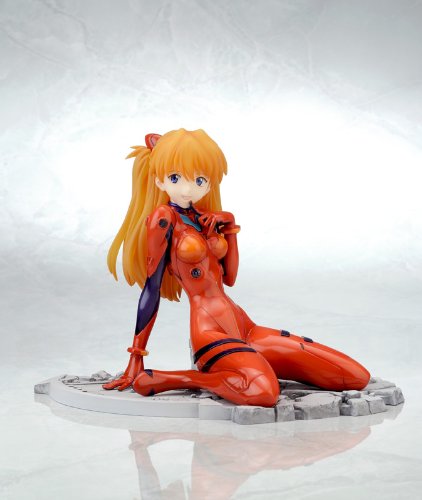 Kotobukiya Evangelion Asuka Langley Plug Suit 1/7 Scale PVC Figure - Anime Collectible for Display & Home Decoration