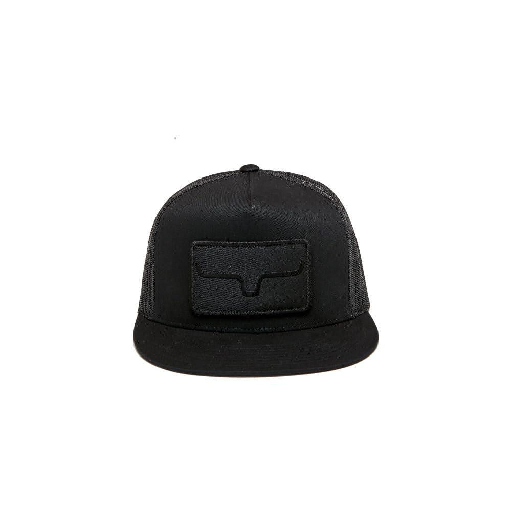 Kimes Ranch Unisex Ventilated Trucker Snapback Cap - Adjustable High-Profile Flat Bill Logo Hat for Men & Women (Grey, One Size) - Perfect for Outdoor Activities, Sports & Casual Wear