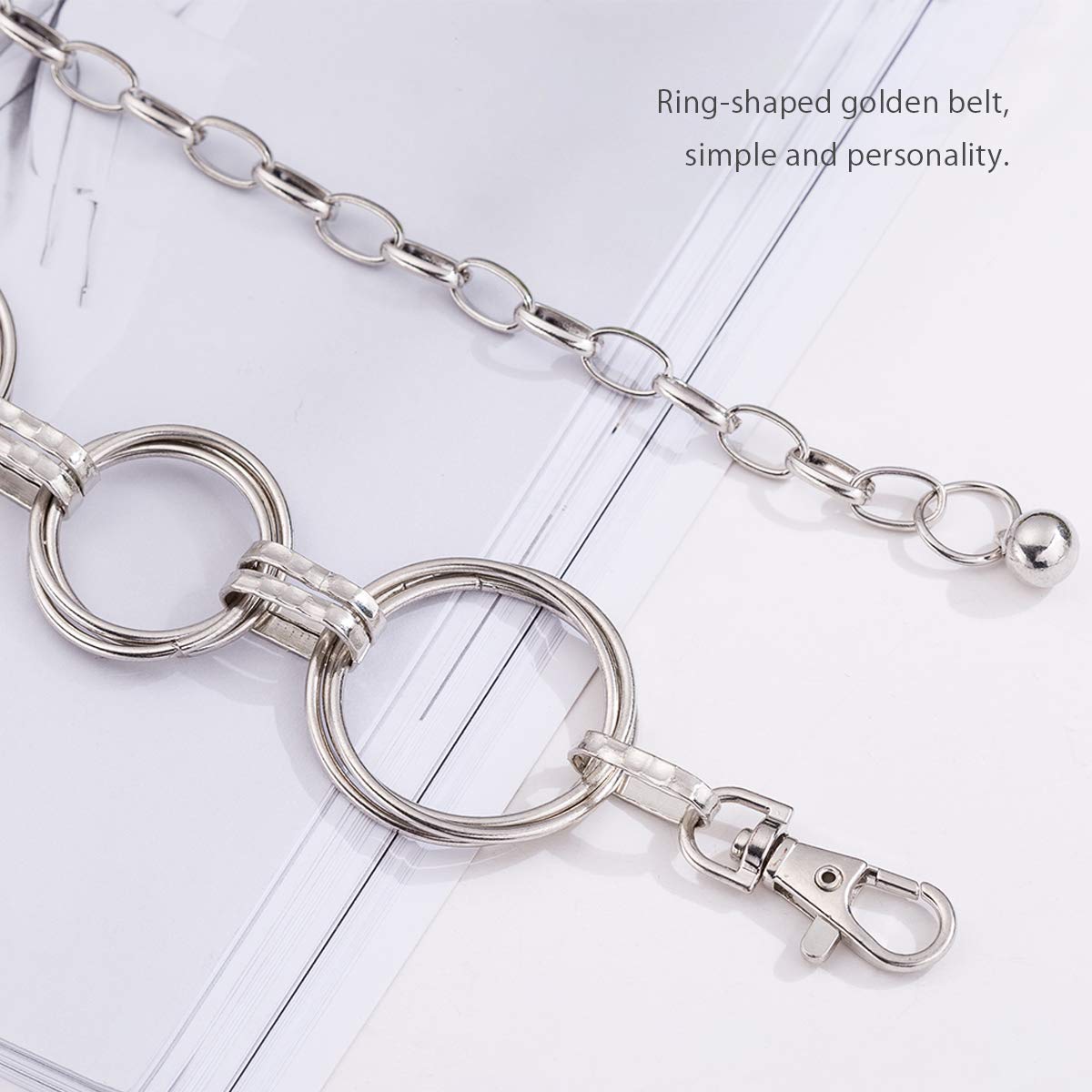 Fashion Women's Adjustable Waist Chain Belt - Gold & Silver Metal Ring Body Chain for Dresses, Party, Wedding & Daily Wear | Elegant Accessory for Outfits & Special Occasions