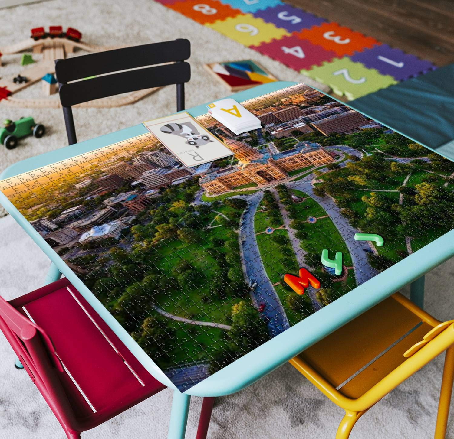 1000-Piece Wooden Jigsaw Puzzle - US Capitol Building & Austin Skyline Sunset View | Educational Toy for Kids & Adults | Stress Relief & Brain Training | Perfect for Family Game Night & Classroom Activities