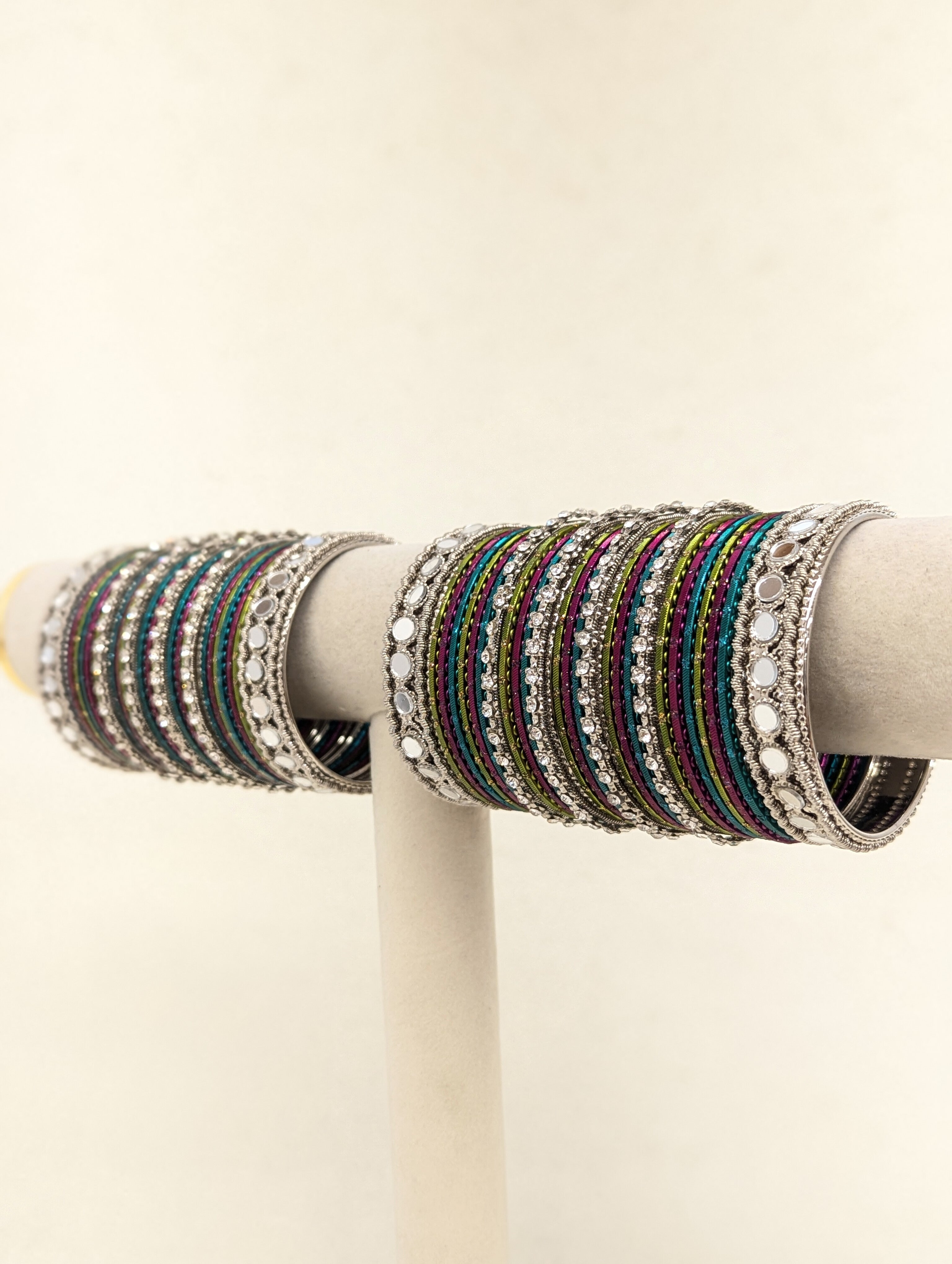 Noor Stone Bangles Set of 2 - Elegant Handmade Beaded Bracelets for Women - Perfect for Boho Fashion, Festivals, and Everyday Wear
