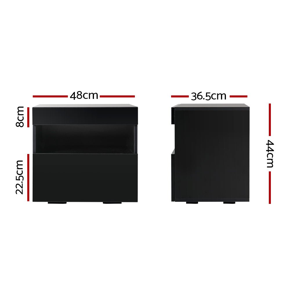 Heres LED Bedside Table Lamp with Touch Control - Modern Nightstand Light in Black for Bedroom, Living Room, and Office Use
