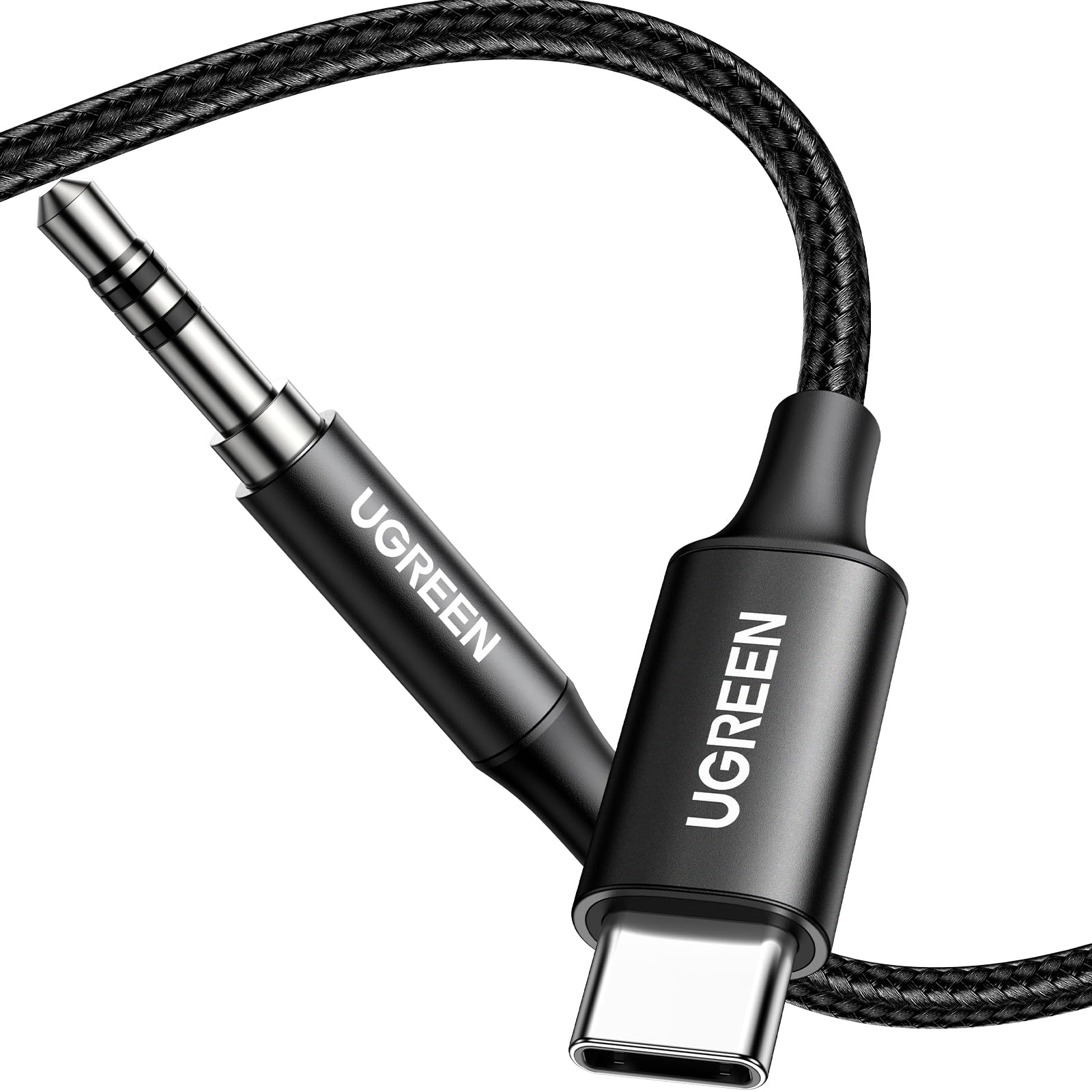 UGREEN USB C to 3.5mm Aux Audio Cable - HiFi Stereo Type C to Headphone Jack Adapter for iPhone 15 Pro Max/Plus, iPad Pro/Air, Galaxy S24 Ultra, Pixel 9, Laptops - 3FT Black Car Audio & Home Theater Connection Cable