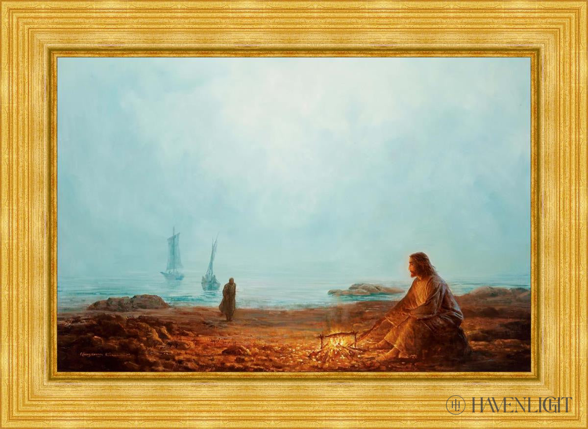 By The Shore By Yongsung Kim - Beautiful Coastal Wall Art for Beach House Decor, Living Room & Bedroom - Ocean Sunset Painting for Home & Office
