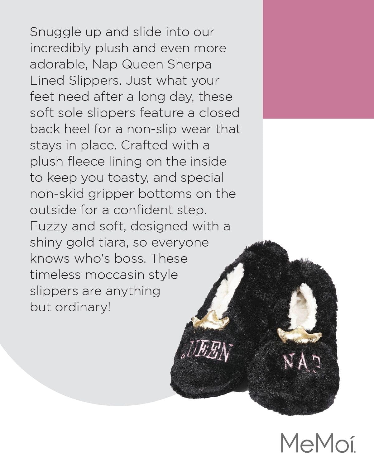MeMoi Women's Cozy Sherpa Lined Slippers - Soft Indoor House Shoes for Winter Warmth & Comfort - Perfect for Relaxing at Home, Lounging & Cold Weather Wear