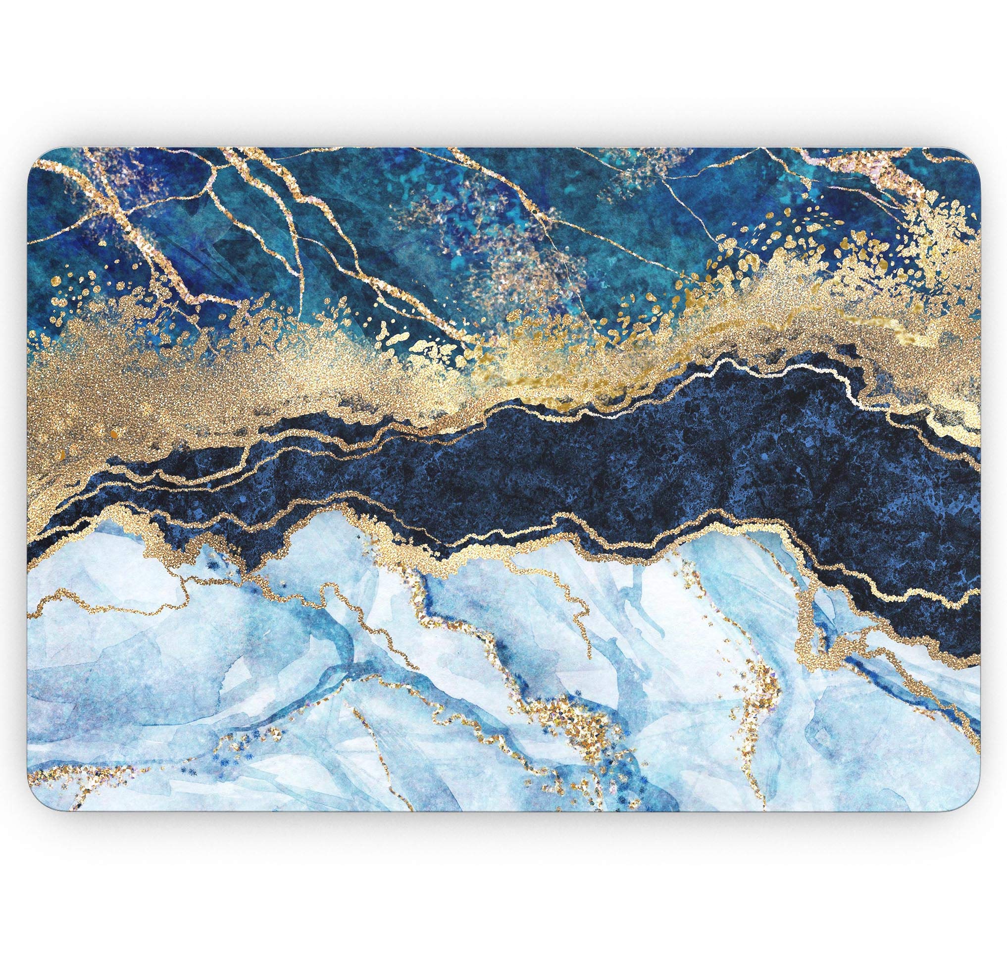Premium Foiled Marble Agate Full-Body Wrap Scratch Resistant Decal Skin for MacBook Air 13