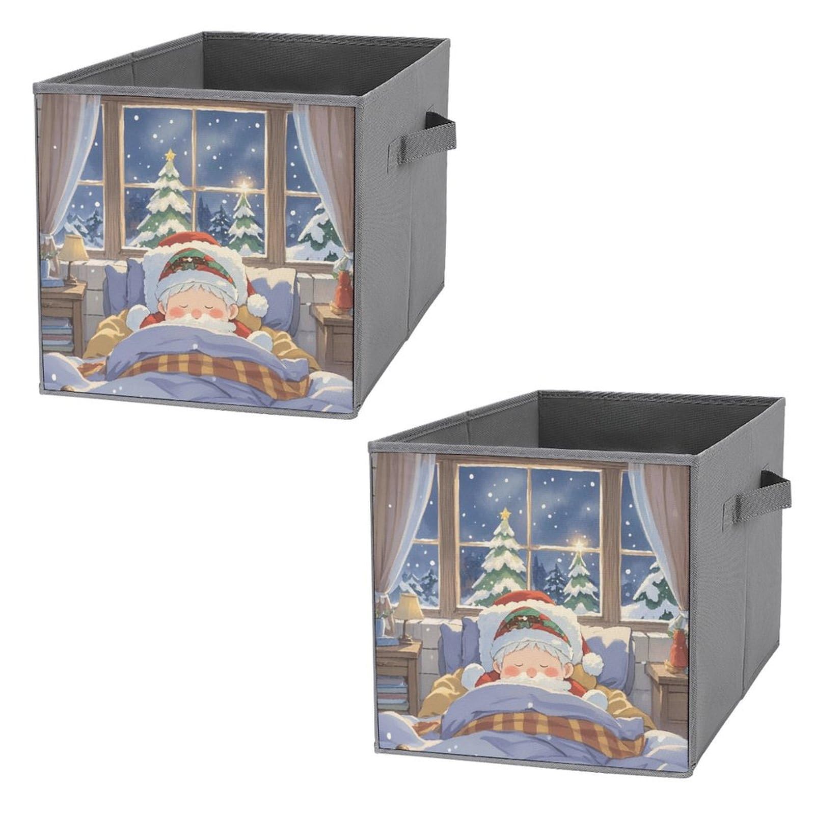 2PCS Foldable Storage Bins - Large Capacity Storage Boxes for Playroom, Office & Home Organization