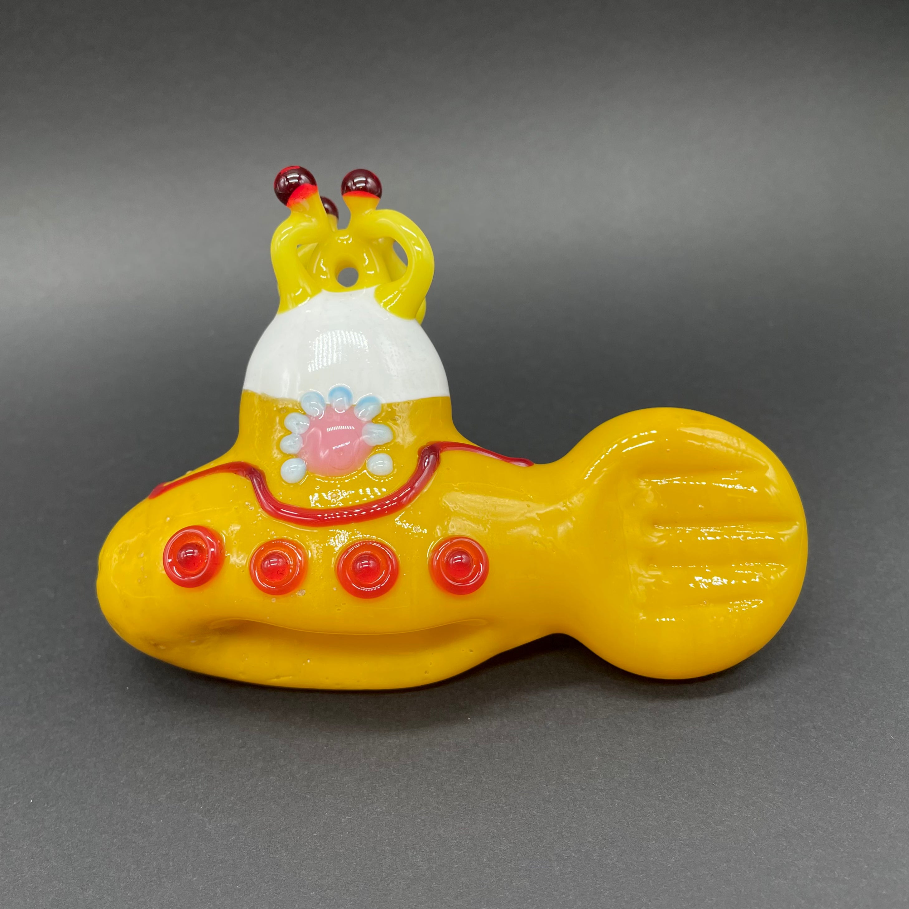 Yellow Submarine Glass Ornament - Unique Beatles Inspired Decor for Home, Office & Gifts - Perfect for Christmas Tree, Shelves & Collectibles