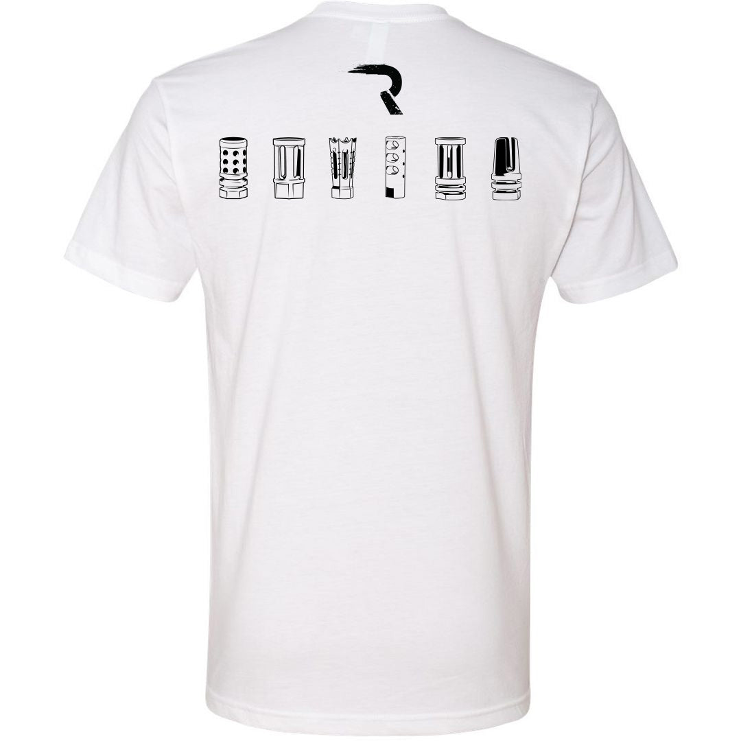RECON COMBAT Flash Hiders White T-Shirt for Men - Military Style Graphic Tee for Tactical Enthusiasts & Outdoor Adventures