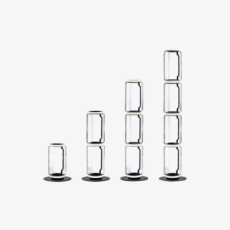 Modern Bamboo Glass Floor Lamp - Elegant Home Decor for Living Room, Bedroom & Office - Soft Ambient Lighting for Relaxation & Reading