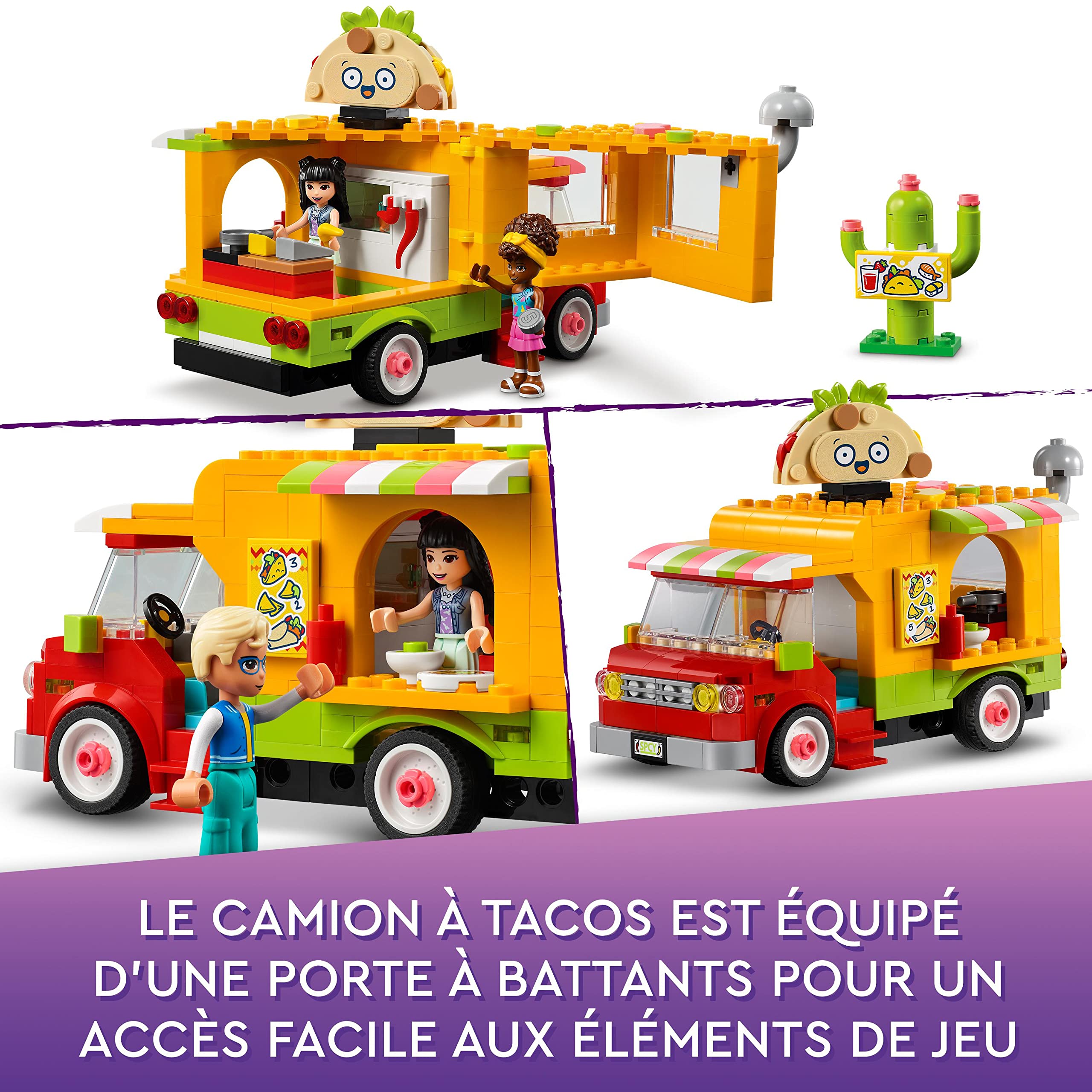 LEGO 41701 Friends Street Food Market Building Toy Set with Taco Truck, Juice Bar, Mini Dolls - Creative Gift for Girls & Boys Ages 6+ - Perfect for Pretend Play, Birthday Gifts & Collectors