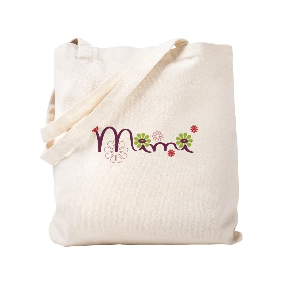 Stylish Mimi With Flowers Canvas Tote Bag - Eco-Friendly Reusable Shopping Bag for Women | Perfect for Groceries, Beach Trips & Daily Use