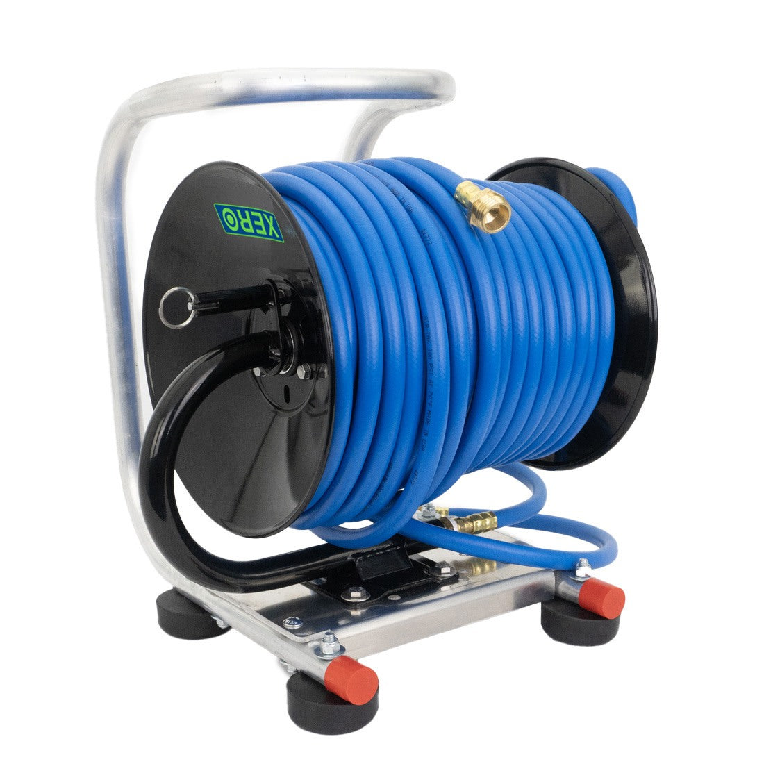 XERO Portable Hose Reel - Lightweight Retractable Garden Hose Reel with 100ft Hose for Easy Watering, Lawn Care, Car Washing & Outdoor Cleaning