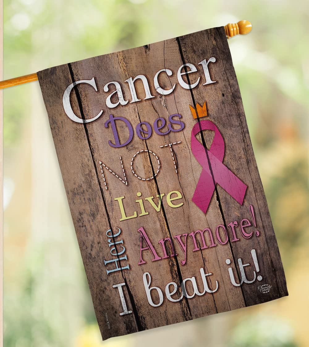 Pink Ribbon House Flag 2-Pack - Breast Cancer Awareness & Support Double-Sided 28x40 Inch - Inspirational Garden Yard Banner for Survivors, Prevention & BLM Causes - Perfect for Home Decor, Fundraisers & Awareness Events