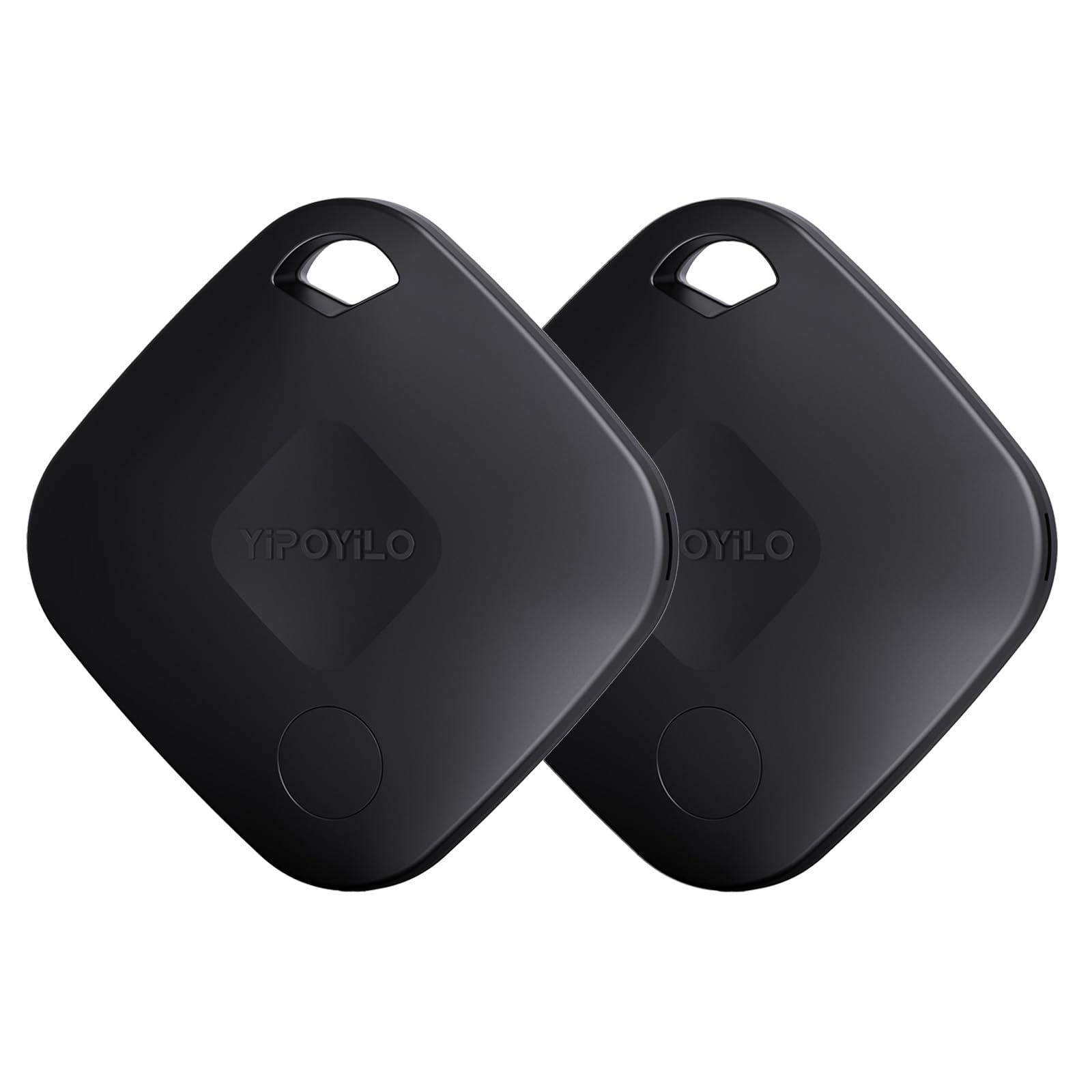 Yipoyilo Smart Bluetooth Tracker for Apple Find My, 2 Pack Black - Luggage & Keys Finder
