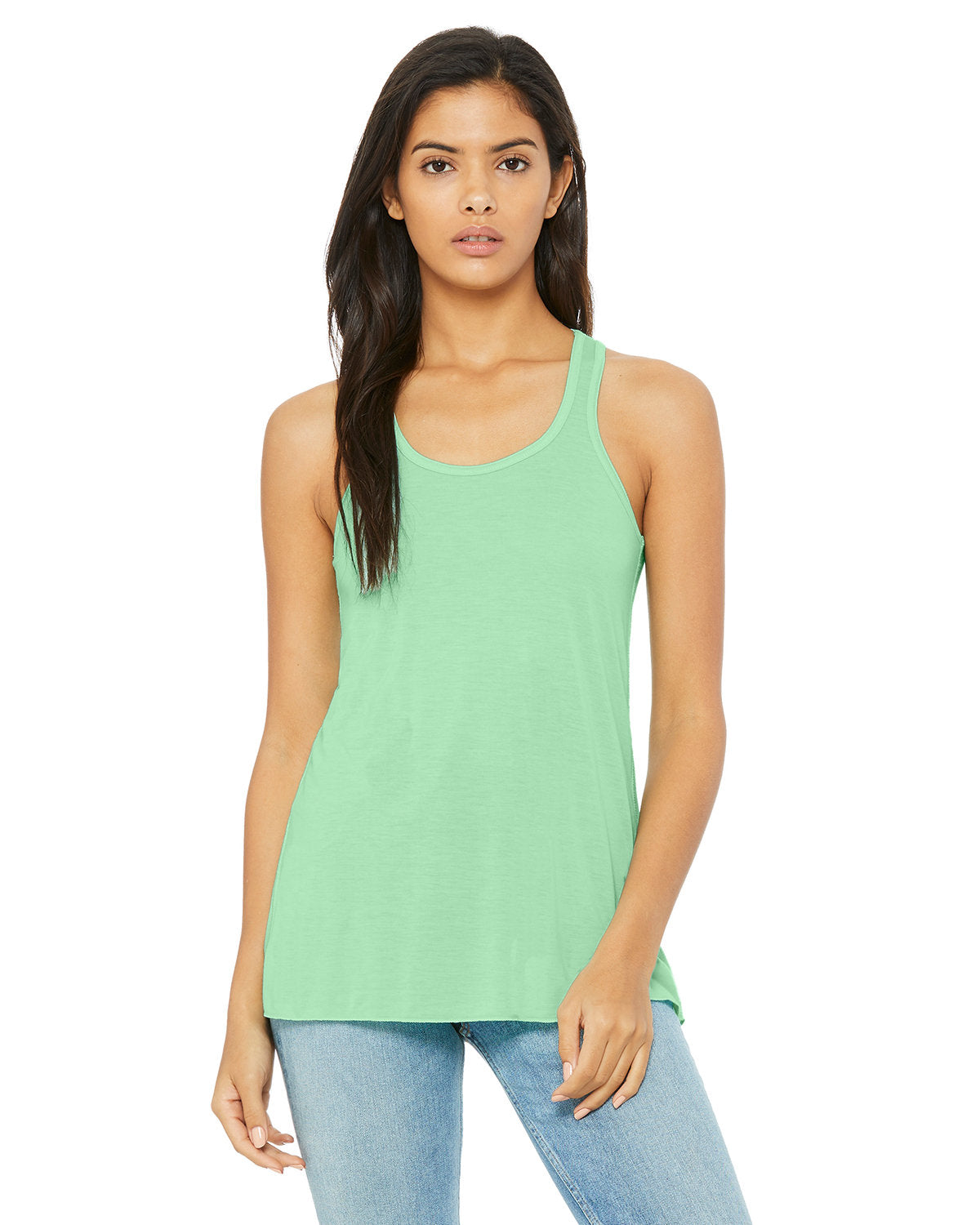 Bella + Canvas B8800 Women's Flowy Racerback Tank Top - Soft Stretchy Fabric for Yoga, Gym & Summer Outfits