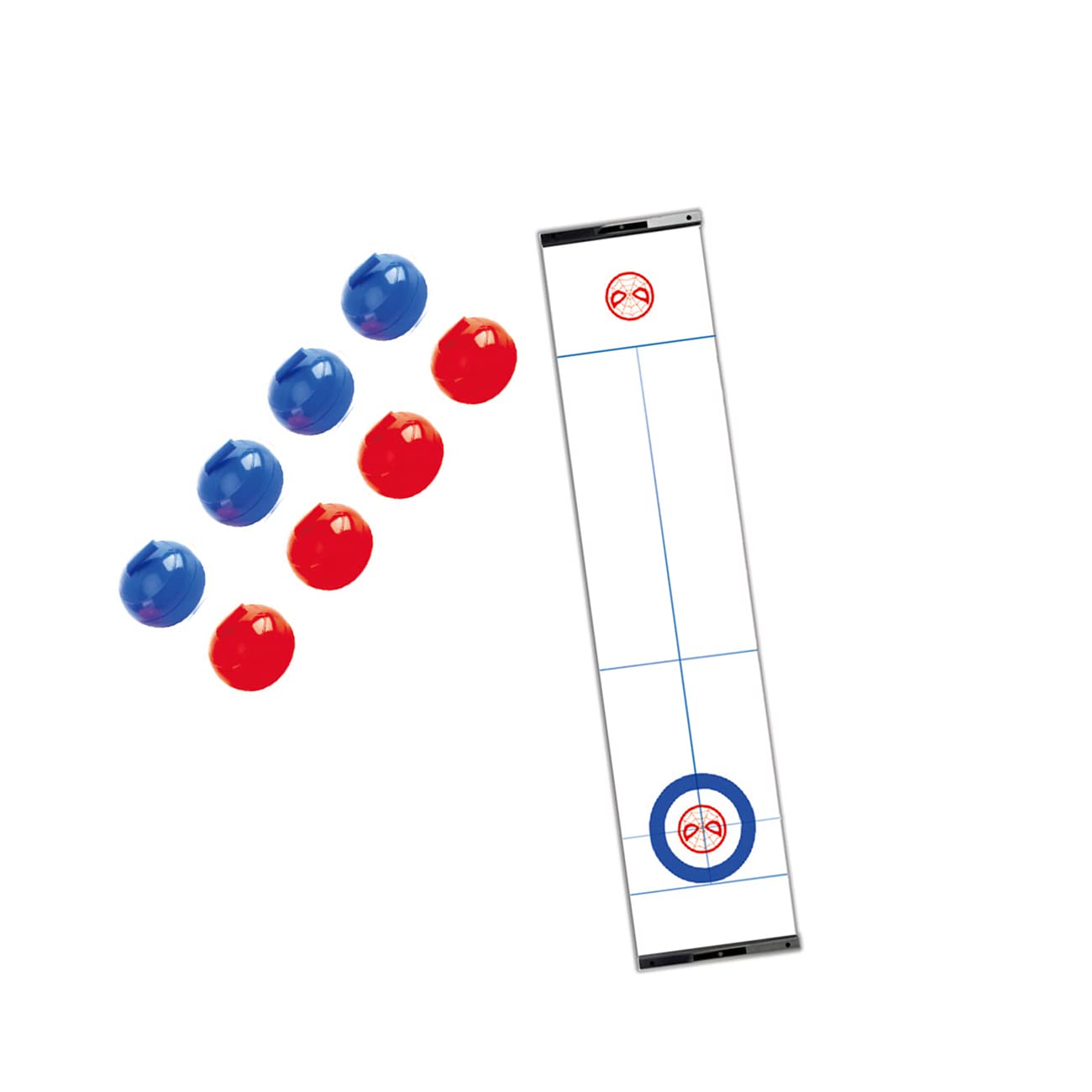 Borfieon Tabletop Curling Board Game Set - 8 Rollers, Foldable Design for Easy Storage - Perfect for Desks, Small Spaces & Outdoor Fun