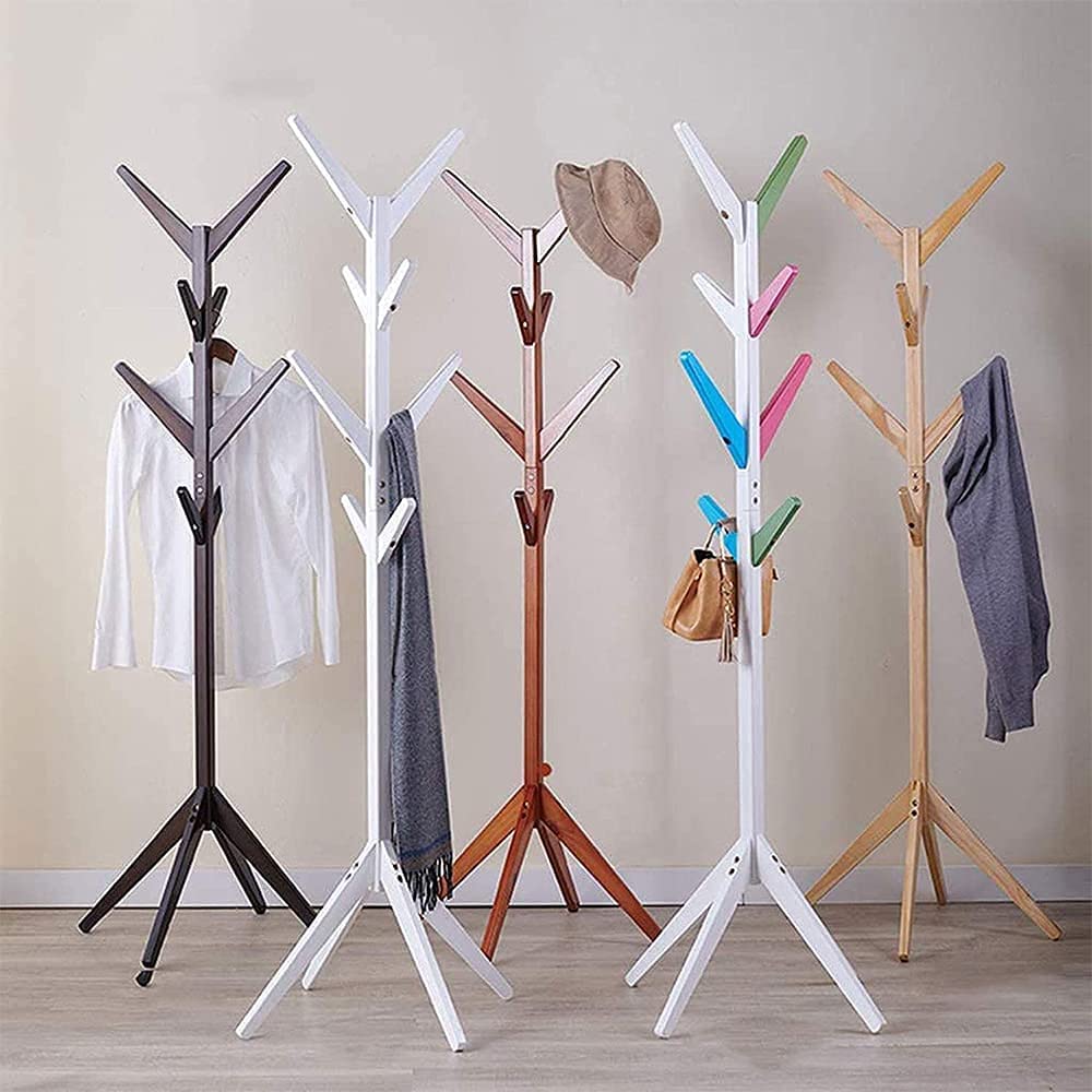 Multi-Functional Wall Mounted Coat Rack with Colorful Hangers - Space Saving Entryway Organizer for Home, Kids Room & Restaurant Entrance | Perfect for Hanging Coats, Hats, Bags & Drying Clothes