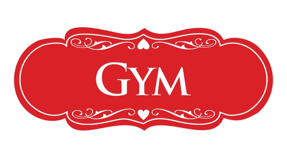 ByLITA Red Designer Gym Sign - Medium Size for Home & Commercial Fitness Centers - Perfect for Gym Walls, Studios & Workout Rooms