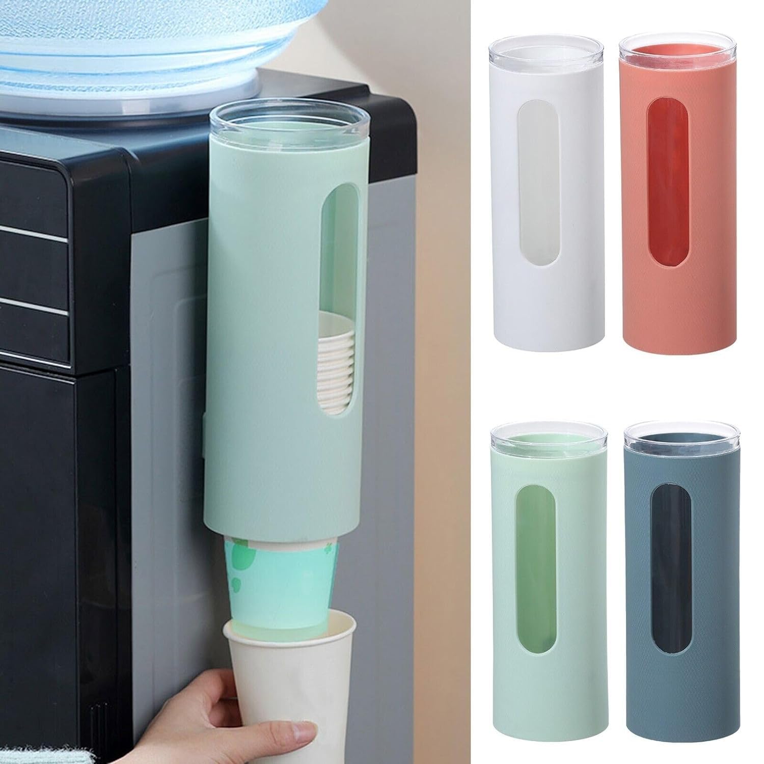 Darshanam World Wall Mounted Paper Cup Dispenser Holder - Organizer for Disposable Cups, Water Glasses & Drinkware | Space Saving Kitchen & Office Storage Solution (Pack of 1) | Perfect for Coffee Stations, Break Rooms & Home Use