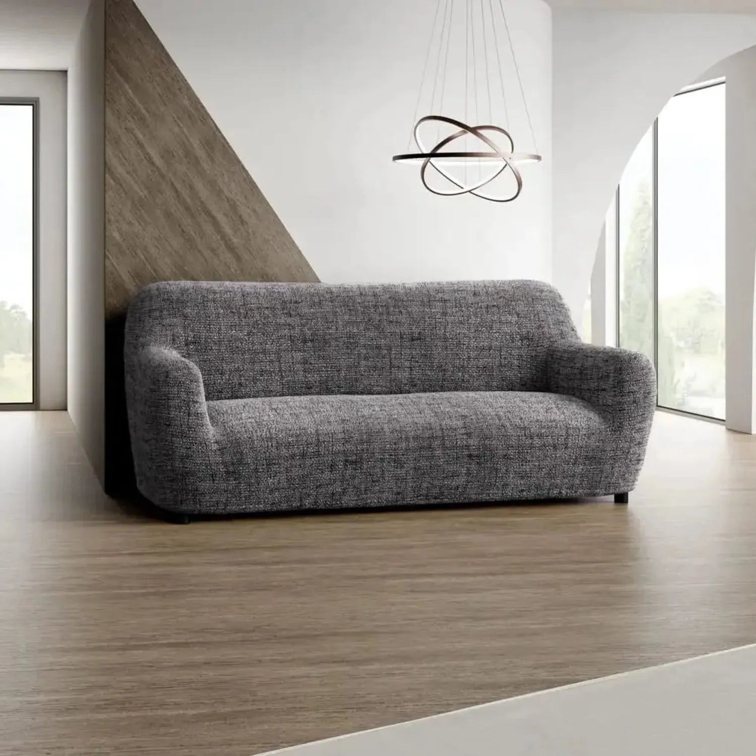 3 Seater Sofa Slipcover - Soft Microfiber Printed Fabric - Perfect for Living Room, Family Room & Home Decor