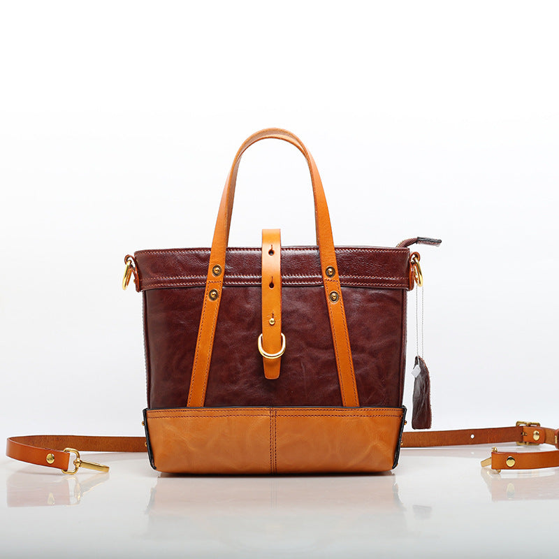 Premium Italian Leather Work Tote Bag for Women - Professional Office Briefcase with Spacious Compartments | Ideal for Business Travel, Commuting & Laptop Carrying