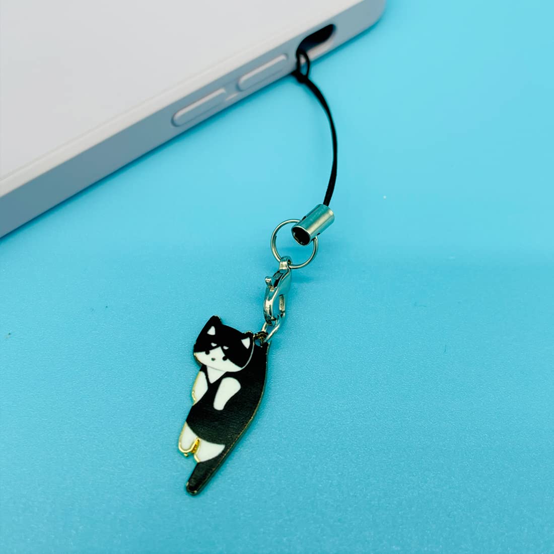 Cute Kawaii Phone Charm with Hanging Pendants - Aesthetic Cell Phone Accessory for Girls, Teens & Women - Perfect for iPhone, Samsung & Android Decor (Gift Idea, School, Office, Party)