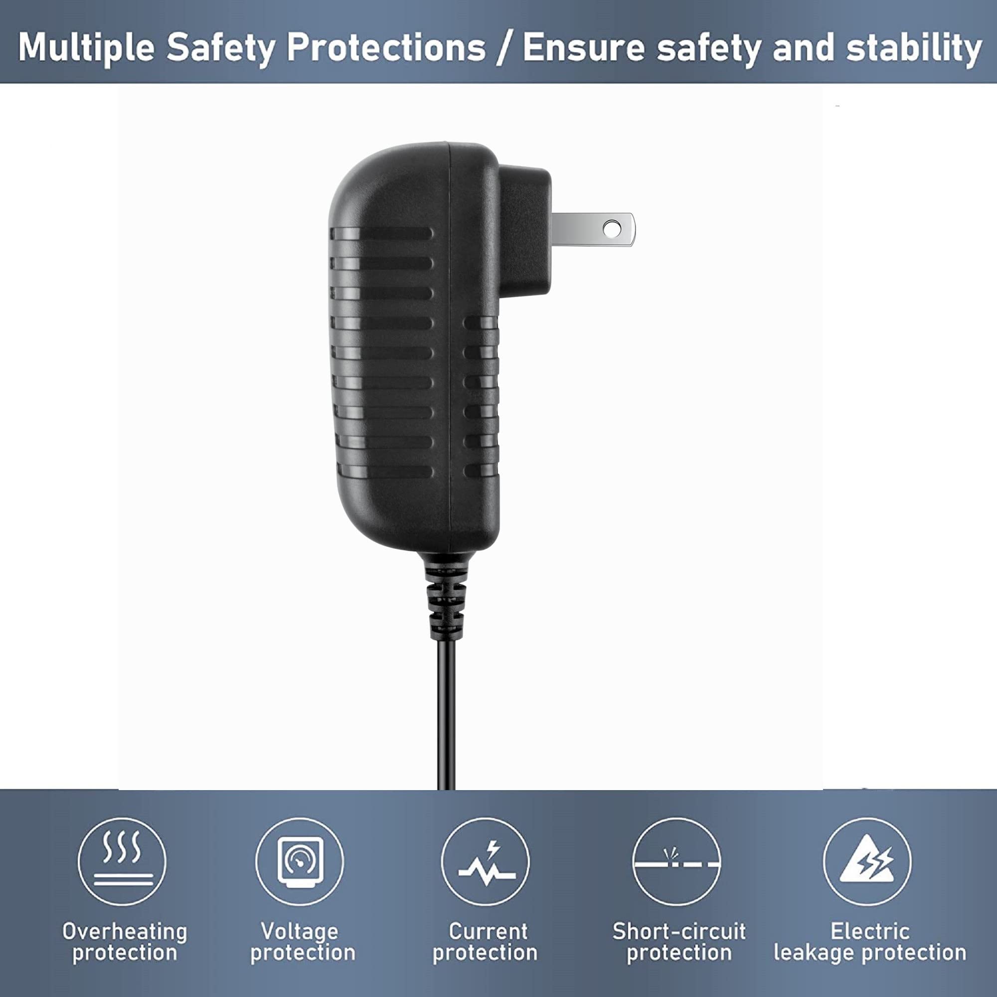 Original Title: Micro USB AC Adapter Charger for Ematic EPD909 EPD909BU Portable DVD Player - 9
