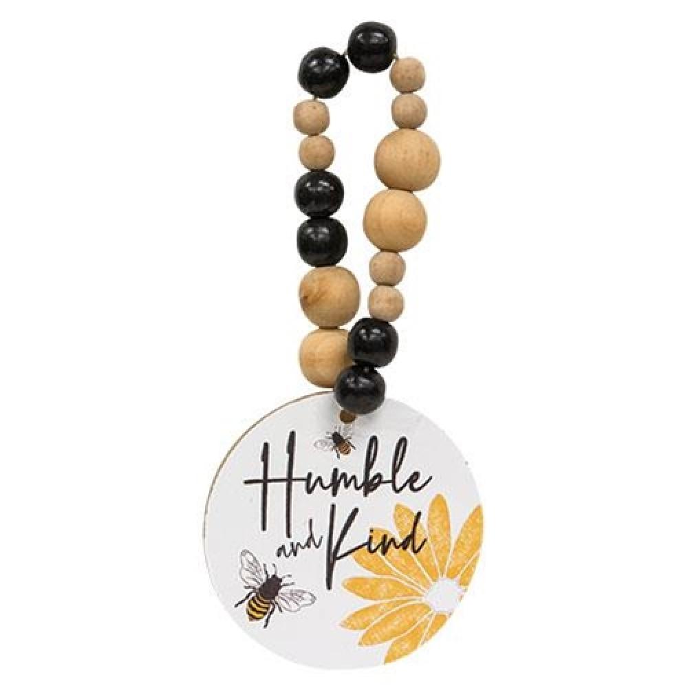 Bee Humble and Kind Beaded Ornament - Handmade Inspirational Home Decor for Christmas Tree, Wall Hanging & Gift Giving