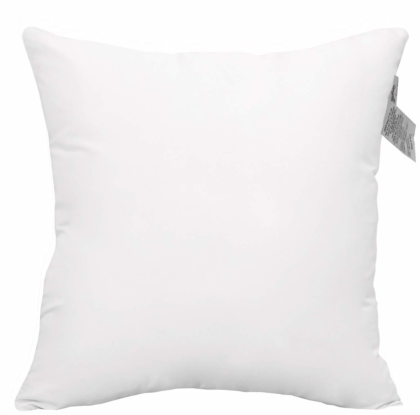 ACCENTHOME 18x18 Inch Hypoallergenic Square Pillow Inserts (Pack of 1) - White Decorative Throw Pillow Forms for Sofa, Couch, Bed & Home Decor | Perfect for Living Room, Bedroom & Dorm Room Styling