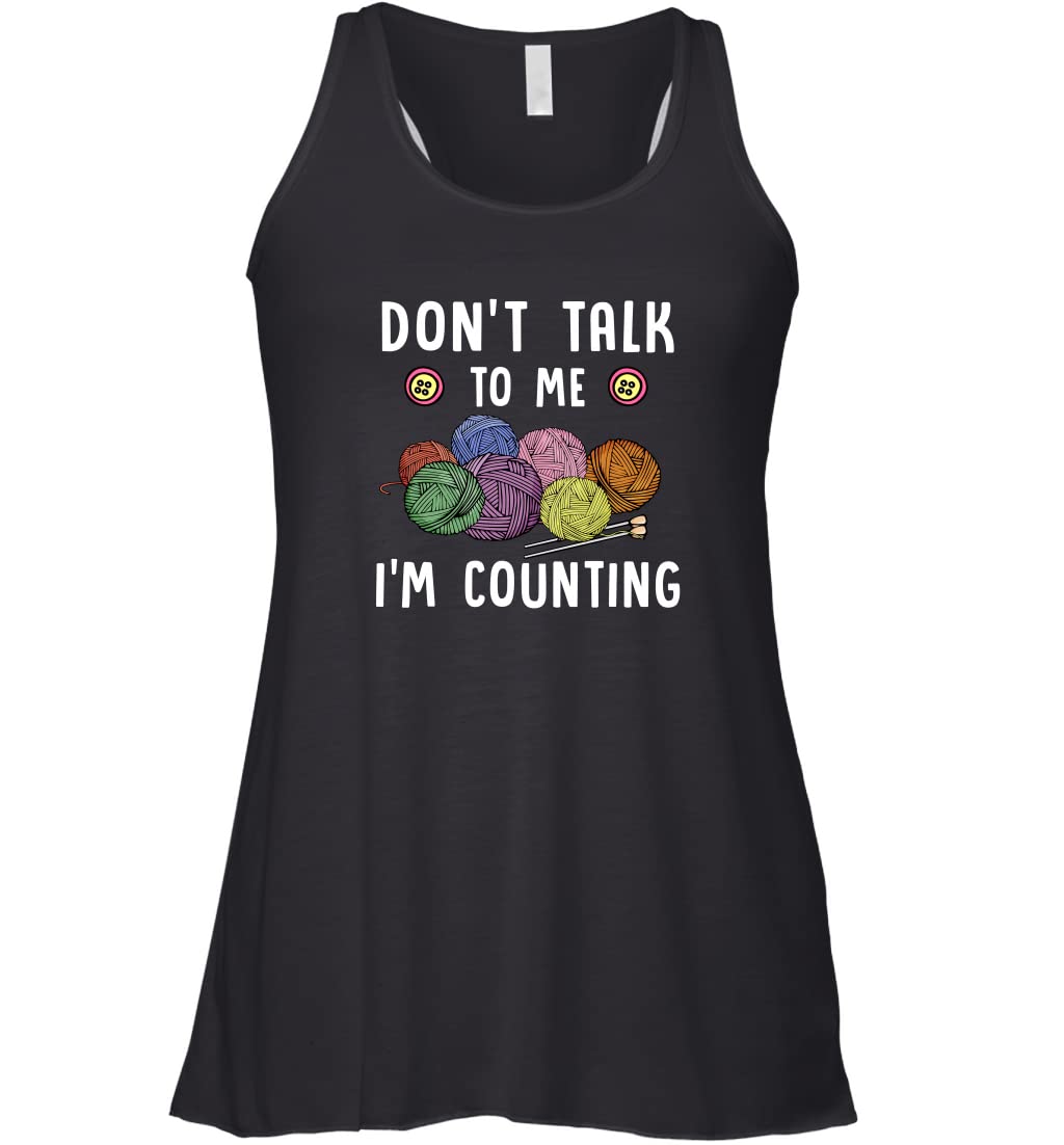 Funny Crochet Knitting Sweater - 'Don't Talk to Me I'm Counting' Humorous Gift for Knitters | Perfect for Crafting, Relaxing & Coffee Dates