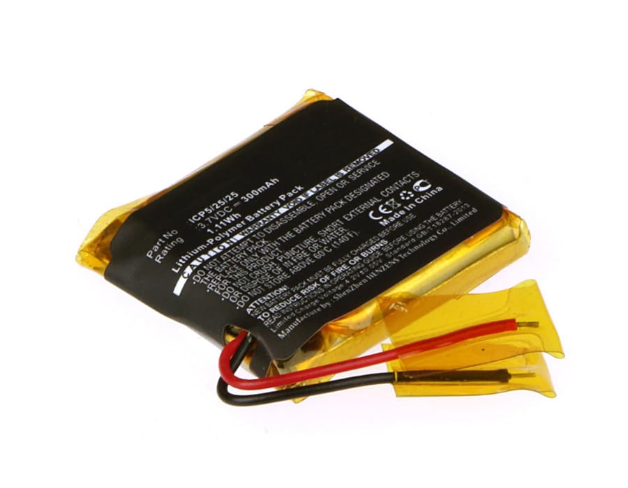 Synergy Digital Wireless Headset Replacement Battery for ROCKETFISH RF-MAB2-T Headset - 3.7V 300mAh Li-Polymer High Capacity Battery - Compatible with ROCKETFISH ICP5/25/25 Models - Perfect for Office, Call Center & Gaming Headsets