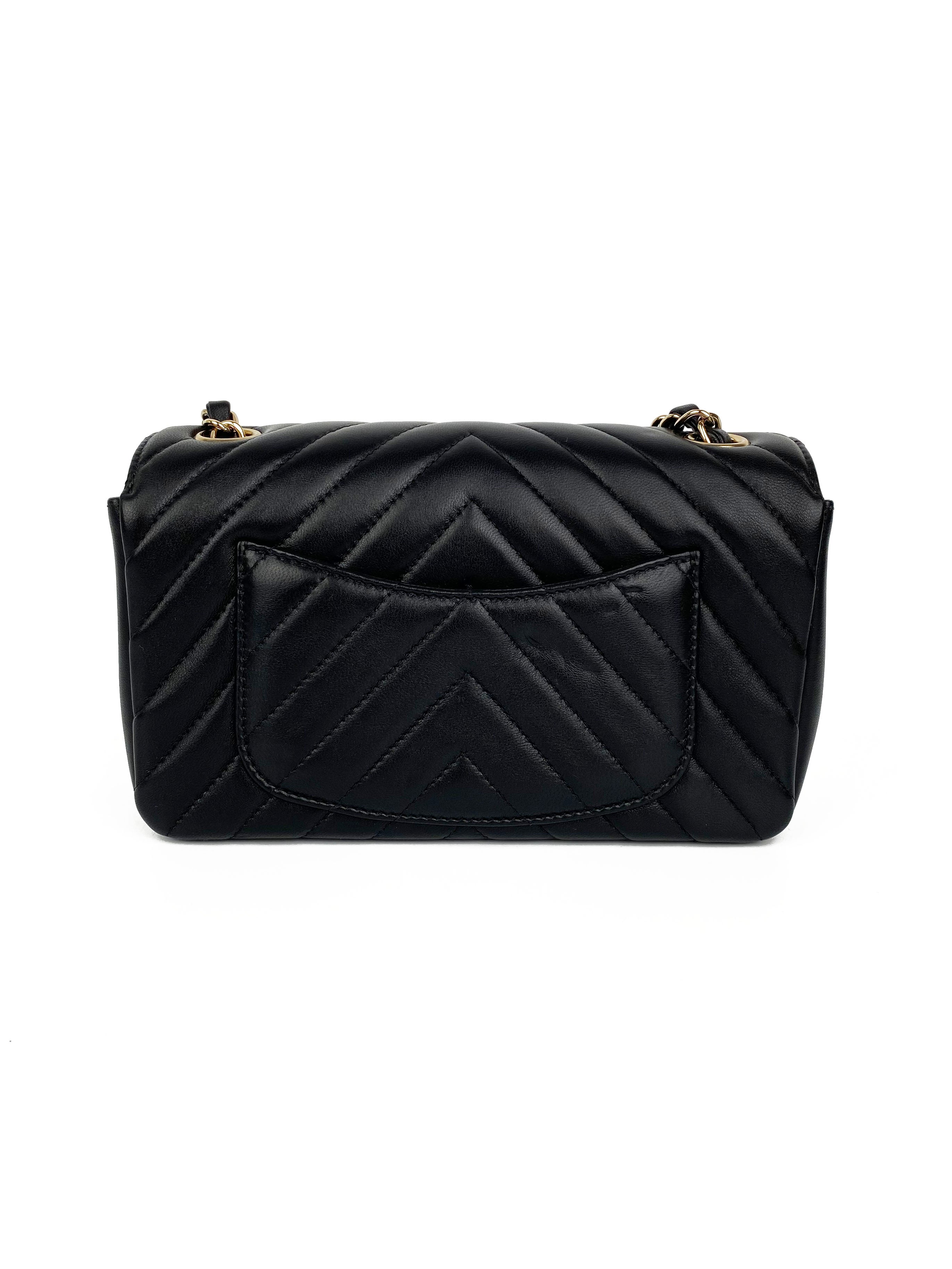 Chanel Mini Black Chevron Classic Flap Bag - Luxury Crossbody Purse for Women | Perfect for Evening Events, Date Nights & Special Occasions