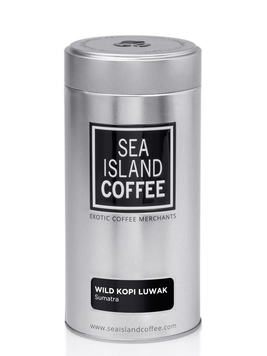 Premium Wild Kopi Luwak Coffee Beans from Sumatra - Authentic Civet Cat Coffee, 100% Arabica, 125g Tin - Perfect for French Press, Gift Giving & Luxury Coffee Experience