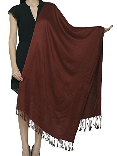 Unisex Plain Pashmina Scarf Shawl Wrap - 100% Viscose Soft Lightweight Stole - Fashion Accessory for Women & Men - Perfect for Winter, Office, Travel & Gift Giving