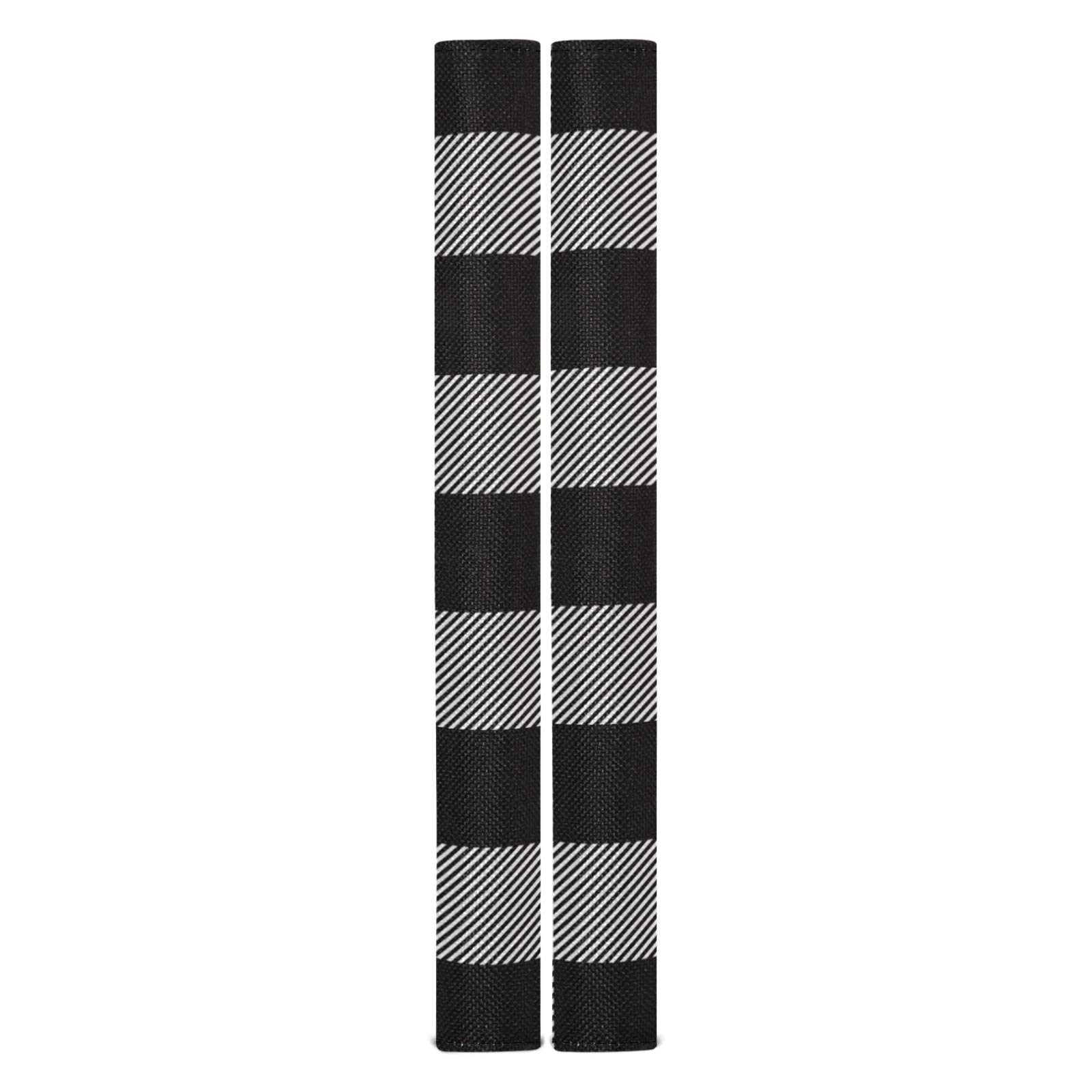 Black Buffalo Plaid Refrigerator Door Handle Covers Set of 2 - Stylish Kitchen Appliance Handle Protectors for Fridge, Microwave, Oven & Dishwasher - Perfect for Farmhouse, Rustic & Holiday Home Decor