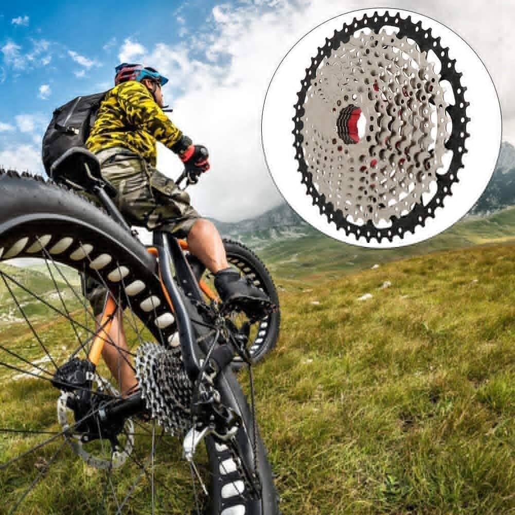 10 Speed 50T Steel Bike Freewheel Cassette - Durable Corrosion-Resistant Mountain Bike Sprocket for Smooth Gear Shifting | Perfect for Trail Riding, Commuting & Road Cycling