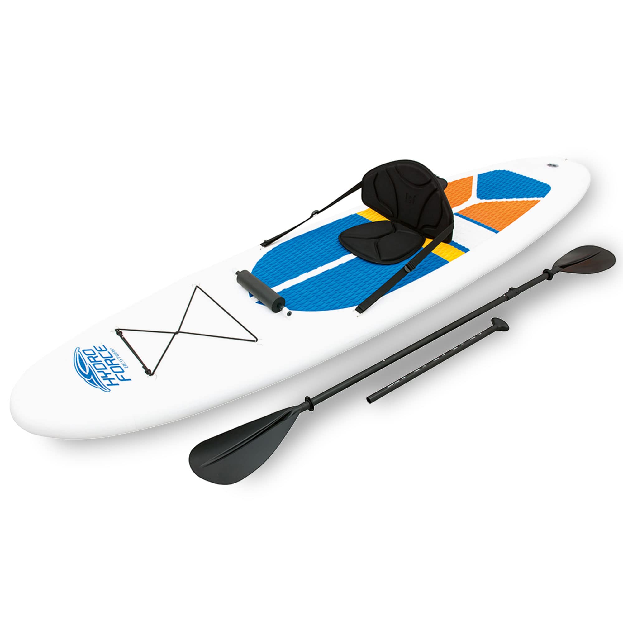 Bestway Hydro-Force White Cap 10' Inflatable Stand Up Paddle Board with Aluminum Oar, Hand Pump & Travel Bag - Premium SUP for Kayaking, Surfing & Water Sports - Perfect for Lakes, Rivers & Beach Adventures